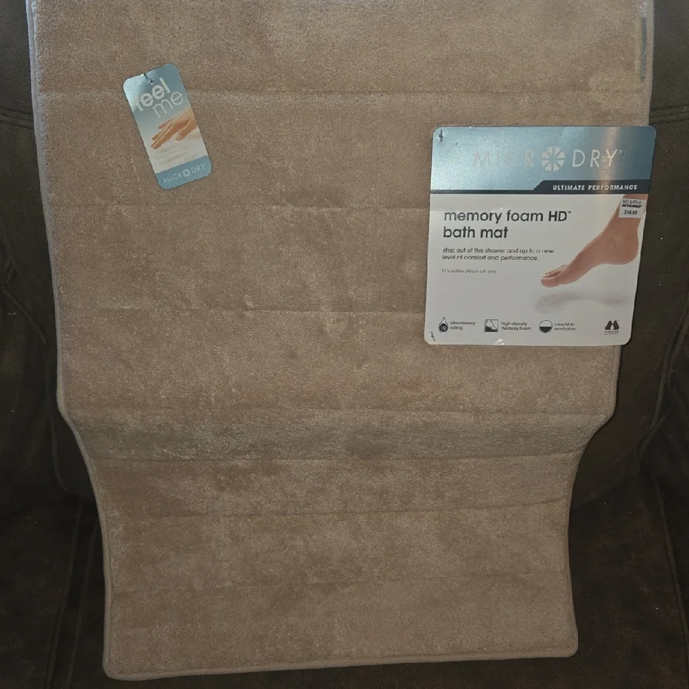 Memory Foam HD Bath Mat - Beige